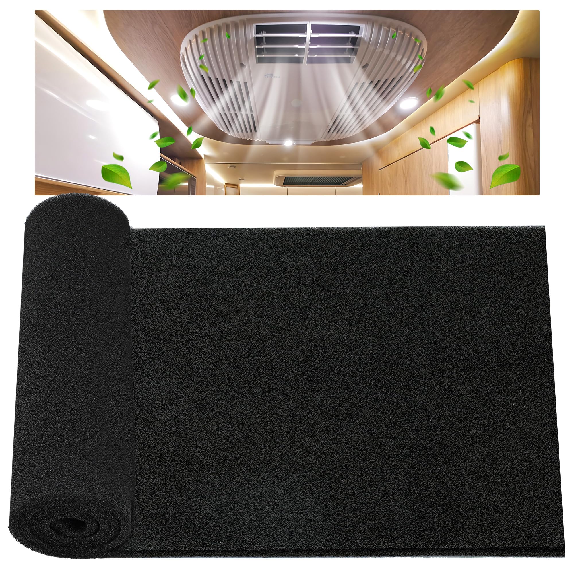 RV A/C Filters Replacement 40 x 16 x 0.4 Inch RV Air Conditioner Replacement Filter Can Cut to Fit Air Conditioner Filters for A